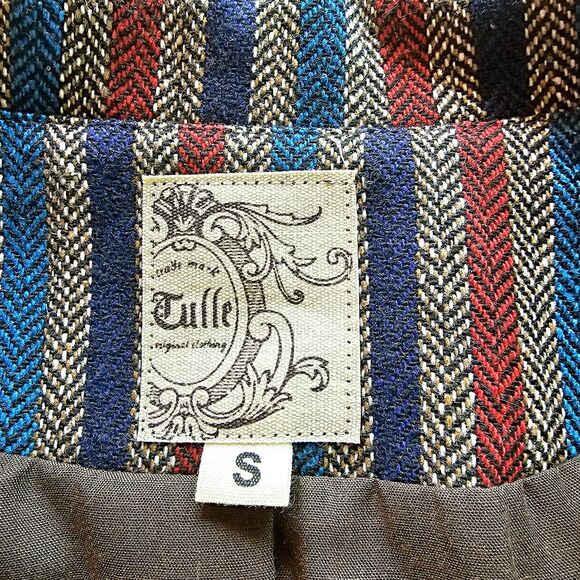 Tulle by Anthropology Tulle Striped Blazer/Jacket Size S - Picture 6 of 7